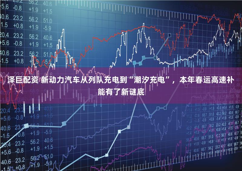 泽巨配资 新动力汽车从列队充电到“潮汐充电”，本年春运高速补能有了新谜底