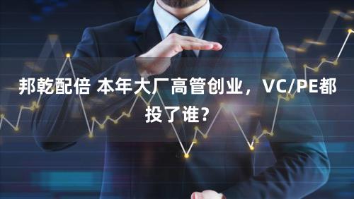 邦乾配倍 本年大厂高管创业，VC/PE都投了谁？